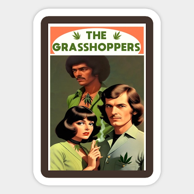 The Grasshoppers Sticker by Gary's Scaries